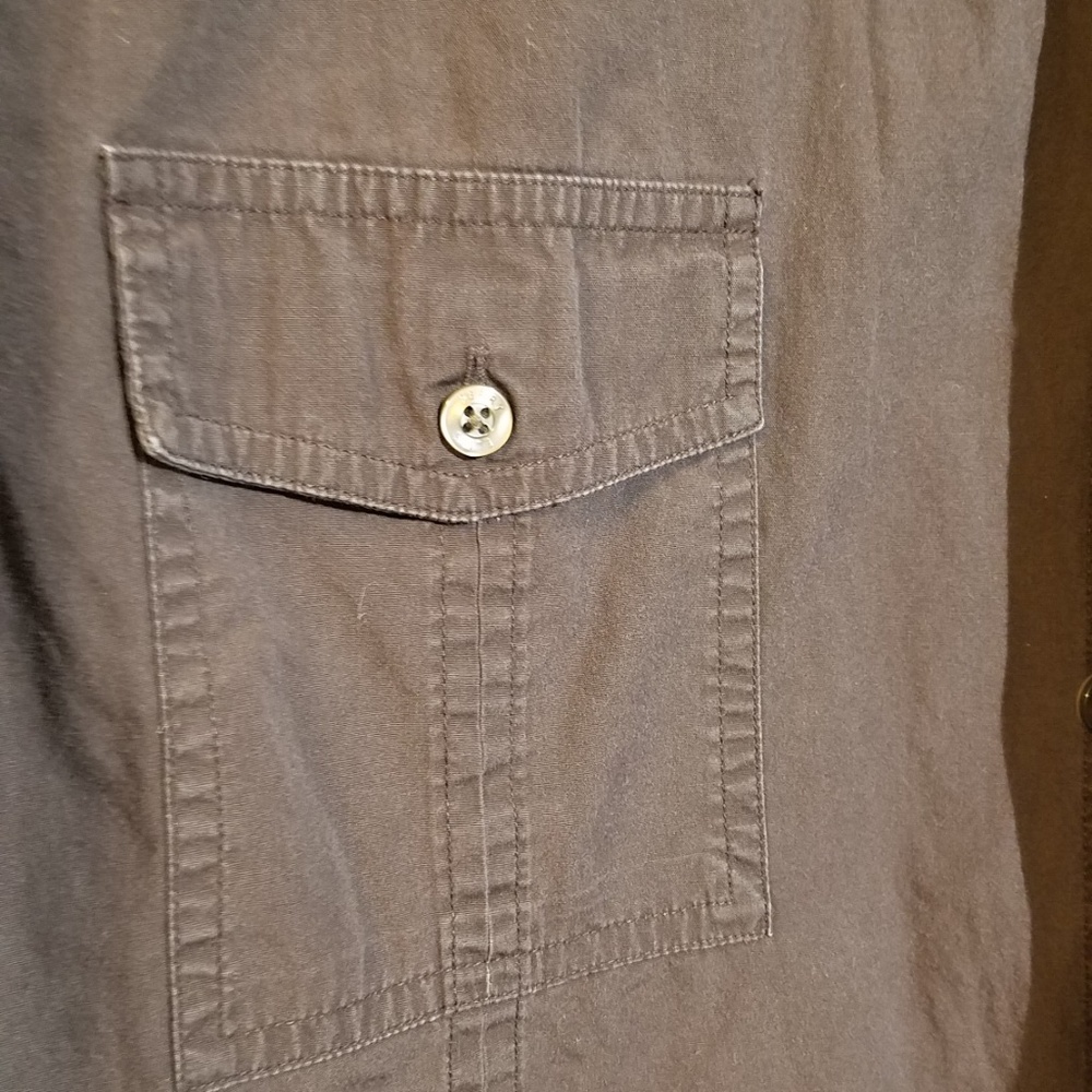 Perry Ellis button up Brown Men's size (L) A11 - Picture 2 of 5